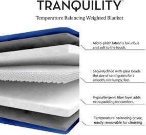 img 3 attached to Tranquility Kids Weighted Blanket Blue