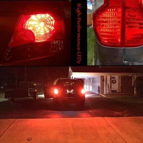 img 2 attached to Upgraded Version 7440 7443 LED Strobe Brake Lights Bulbs - Pure Red Flash W21W 🔴 T20 Wedge 7440LL 7443LL 7443-SRCK, 7443-CK 7440ST W21W 12V Stop Lights - 2835 SMD for Cars, Trucks