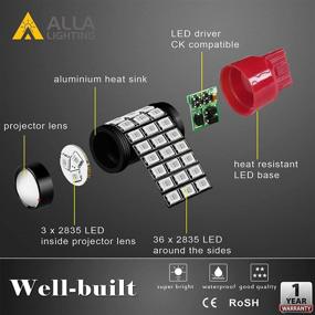 img 1 attached to Upgraded Version 7440 7443 LED Strobe Brake Lights Bulbs - Pure Red Flash W21W 🔴 T20 Wedge 7440LL 7443LL 7443-SRCK, 7443-CK 7440ST W21W 12V Stop Lights - 2835 SMD for Cars, Trucks