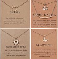 🦋 rinhoo sun pearl butterfly charm pendant necklace: elegant clavicle chain with dainty friendship stamped message card - perfect gift! logo