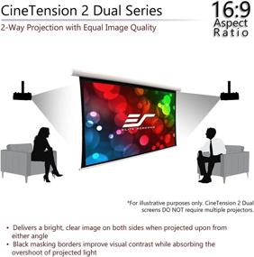 img 1 attached to Elite Screens CineTension 2 WraithVeil Dual 180-Inch Diag