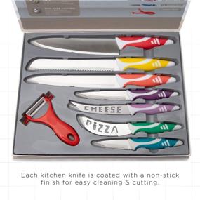 img 1 attached to Ultimate 8pc Kitchen Knife Set - High-Quality Chef Knives for Professional and Home Cooking - Stainless Steel Non-Stick Blades - Perfect Gift for Commercial Chefs - Colorful Decor & Razor-Sharp Cutlery