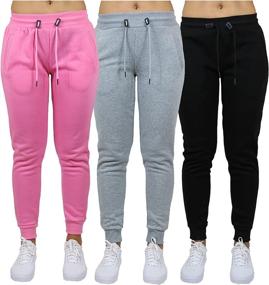 img 4 attached to 👖 Galaxy by Harvic Basic 3 Pack – Women’s Active Fleece Jogger Sweatpants: Sizes S-XL for Active Comfort and Style