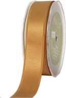 🎀 gold satin ribbon, 1-inch width by may arts logo