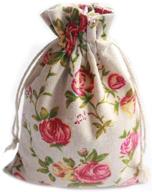 30pcs natural rose jute drawstring favor bag for wedding party favor - burlap bag linen gift pouch 3.9 x 5.5 inches/10x14cm logo