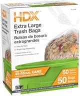 🗑️ hdx clear wave cut trash bags - 50 gal. (50-count) logo