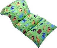 🐾 wildkin kids pillow lounger for boys and girls - perfect for sleepovers and travel - measures 69.5 x 27 inches - bpa-free (wild animals) logo