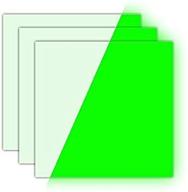 🎃 набор из 3 светонакопительных виниловых листов ярко-зеленого неонового цвета glow in the dark pu для перевода на термотрансфер наружу темно-светящихся хэллоуинских крафтов на майки, размером 12x10 дюймов. логотип