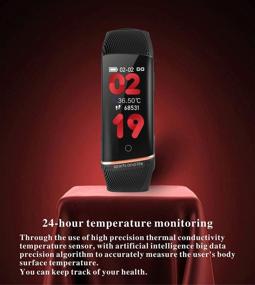 img 2 attached to Temperature Monitoring Waterproof Trackers Kids（Black）