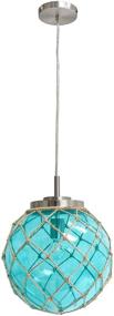 img 3 attached to 🛥️ Nautical Ceiling Light Pendant in Aqua/Natural - Elegant Designs PT1003-AQU