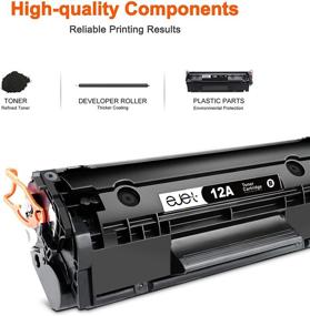 img 3 attached to 🖨️ ejet 12A Compatible Toner Cartridges for HP 12A Q2612A – 1020, 1012, 1022, 1018, 1010, 3015, 3030, 3050, 3052, M1120 Printer – Black, Pack of 4