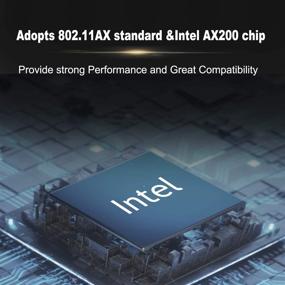 img 2 attached to 🔌 TEROW ROW083 Карта WiFi PCIe 3000Мбит/с WiFi 6 Карта Bluetooth 5.0 Intel AX200 Двухдиапазонная 2.4ГГц/574М 5.8ГГц/2400М Беспроводная сетевая карта WiFi с MU-MIMO, технология охлаждения, поддержка очень низкой задержки для Windows 10 64bit