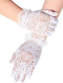 img 1 attached to 🧤 Sumind Girls Elegant White Lace Gloves: Perfect for Tea Parties, Weddings, Pageants, and Formal Events