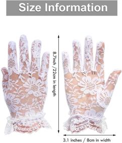 img 2 attached to 🧤 Sumind Girls Elegant White Lace Gloves: Perfect for Tea Parties, Weddings, Pageants, and Formal Events