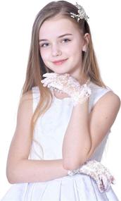 img 3 attached to 🧤 Sumind Girls Elegant White Lace Gloves: Perfect for Tea Parties, Weddings, Pageants, and Formal Events