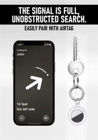 img 1 attached to 🔵 Прозрачный голубой чехол с брелоком для Apple Airtag - Защитите ваш AirTag надежным кольцом для ключей - Органайзер для ключей и сумок - 3 насыщенных цвета - Стойкий к царапинам и ударам