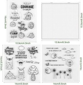 img 3 attached to Clear Acrylic Stamp Blocks Tools Set with Animal Silicone 🦓 Stamps - Ideal for Holiday Card Making, Decoration, DIY Scrapbooking and Journaling