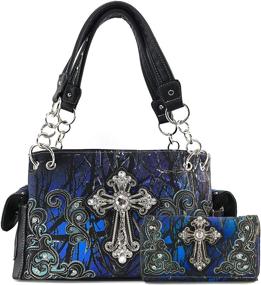 img 4 attached to 👜 Women's Handbags & Wallets: Justin West Camouflage Rhinestone Crossbody Bags