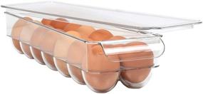 img 1 attached to 🥚 Organize and Secure Your Eggs with the Greenco Stackable Refrigerator Egg Storage Bin: Stores 14 Eggs, Clear with Lid