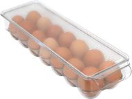 🥚 organize and secure your eggs with the greenco stackable refrigerator egg storage bin: stores 14 eggs, clear with lid логотип