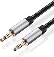 🎧 20ft male to male audio cable for headphones, car, home stereos, iphone/ipad ipod/echo dot, galaxy s8 / galaxy note 8 / smartphones & more logo