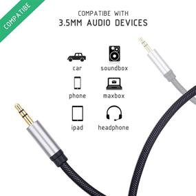 img 1 attached to 🎧 20Ft Male to Male Audio Cable for Headphones, Car, Home Stereos, iPhone/iPad iPod/Echo Dot, Galaxy S8 / Galaxy Note 8 / Smartphones & More