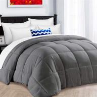 🛌 harny all season king comforter, grey quilted down alternative duvet insert, fluffy & soft, 90x102 inches logo