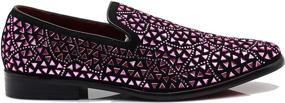 img 3 attached to 👞 Sparkling Rhinestone Men's Moccasins: Enzo Romeo's Elegant Footwear