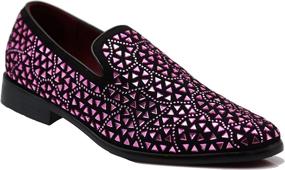 img 4 attached to 👞 Sparkling Rhinestone Men's Moccasins: Enzo Romeo's Elegant Footwear