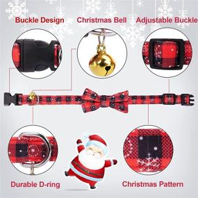 img 1 attached to 🎅 Plaid Christmas Dog Bow Ties: Epesiri 2 Pack Adjustable Cotton Buffalo Collar - Perfect Gift for Small Medium Large Dogs