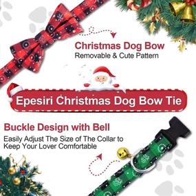 img 2 attached to 🎅 Plaid Christmas Dog Bow Ties: Epesiri 2 Pack Adjustable Cotton Buffalo Collar - Perfect Gift for Small Medium Large Dogs