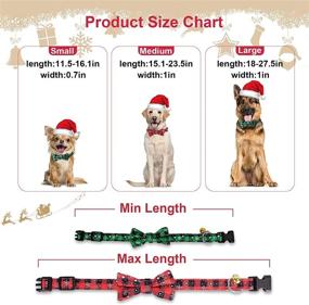 img 3 attached to 🎅 Plaid Christmas Dog Bow Ties: Epesiri 2 Pack Adjustable Cotton Buffalo Collar - Perfect Gift for Small Medium Large Dogs