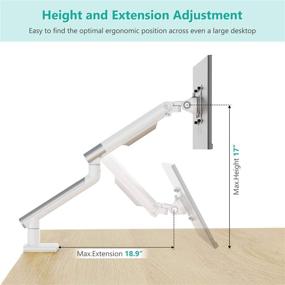 img 1 attached to 🖥️ WALI Single Monitor Mount: Fully Adjustable VESA Bracket for Up to 32 inch Displays, 22lbs Weight Capacity, White