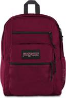 jansport big campus backpack - lightweight 15-inch laptop bag (russet red) логотип