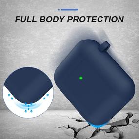 img 3 attached to 🎧 Protective Silicone AirPods Case Cover with Keychain - Marge Plus - Compatible with Apple AirPods 2/1 Charging Case (Front LED Visible)