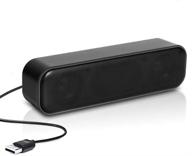 🔊 compact usb computer speaker: mini soundbar for desktop pc, laptop stereo speakers with space saving design - ideal for dorm, office, desk, restaurant logo