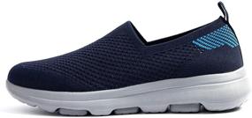 img 4 attached to 👟 Navy Gray Women's TIOSEBON Athletic Sneakers with Breathable Walking Comfort