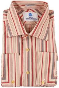 img 4 attached to FC1049 XL Stripes Husband Presents Cotton Men's Clothing in Shirts