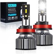 🔆 coeo h11/h9/h8 led headlight bulbs - 400% brighter, 6000k white, 48w 10,000lm (2 pack) logo