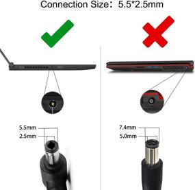 img 3 attached to 💻 180W MSI Laptop Charger: GS65 GS63 GS75 GT70 and More - Power Supply Adapter Cord 19.5V 9.23A