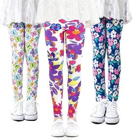 img 1 attached to 👖 Comfy and Stylish Elastic Cotton Leggings Skinny Trousers for Girls - Perfect Addition to any Leggings Collection!