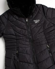 img 3 attached to 🧥 Stay Warm and Stylish with Reebok Women's Stadium Length Reversible Faux-Fur Lined Quilted Bubble Puffer Parka Jacket