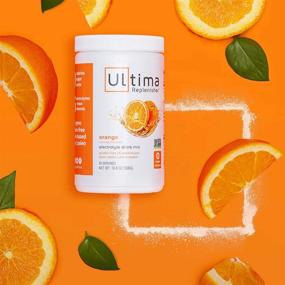 img 2 attached to Ultima Replenisher Orange Electrolyte Hydration Powder - 90 Servings, Zero Sugar, Zero Calories, Zero Carbs - Gluten-Free, Keto-Friendly, Non-GMO, Vegan - 10.8 Ounce (1 Pack)