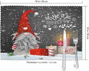 img 2 attached to ❄️ Snowflake Christmas Placemats with Anti-Skid Feature – Festive Decorations for Optimal Grip