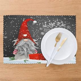 img 1 attached to ❄️ Snowflake Christmas Placemats with Anti-Skid Feature – Festive Decorations for Optimal Grip