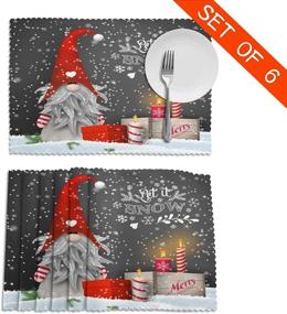 img 3 attached to ❄️ Snowflake Christmas Placemats with Anti-Skid Feature – Festive Decorations for Optimal Grip