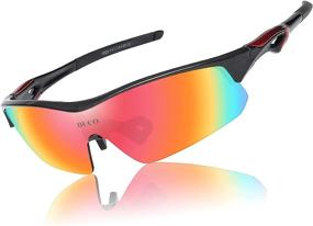 img 4 attached to 🕶️ Duco Men's Sports Cycling Sunglasses: 5 Interchangeable Lenses for Running, Golf, Fishing, Hiking, Baseball