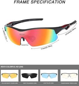 img 3 attached to 🕶️ Duco Men's Sports Cycling Sunglasses: 5 Interchangeable Lenses for Running, Golf, Fishing, Hiking, Baseball