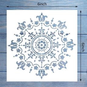 img 2 attached to LOCOLO Mandala Stencils Set of 9 - 6x6 Inch Reusable Laser Cut Painting Template Ideal for Wood Floors, Walls, Fabric, Furniture and More