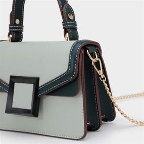 img 1 attached to Crossbody Color Block Designer Handbags Shoulder Women's Handbags & Wallets for Crossbody Bags